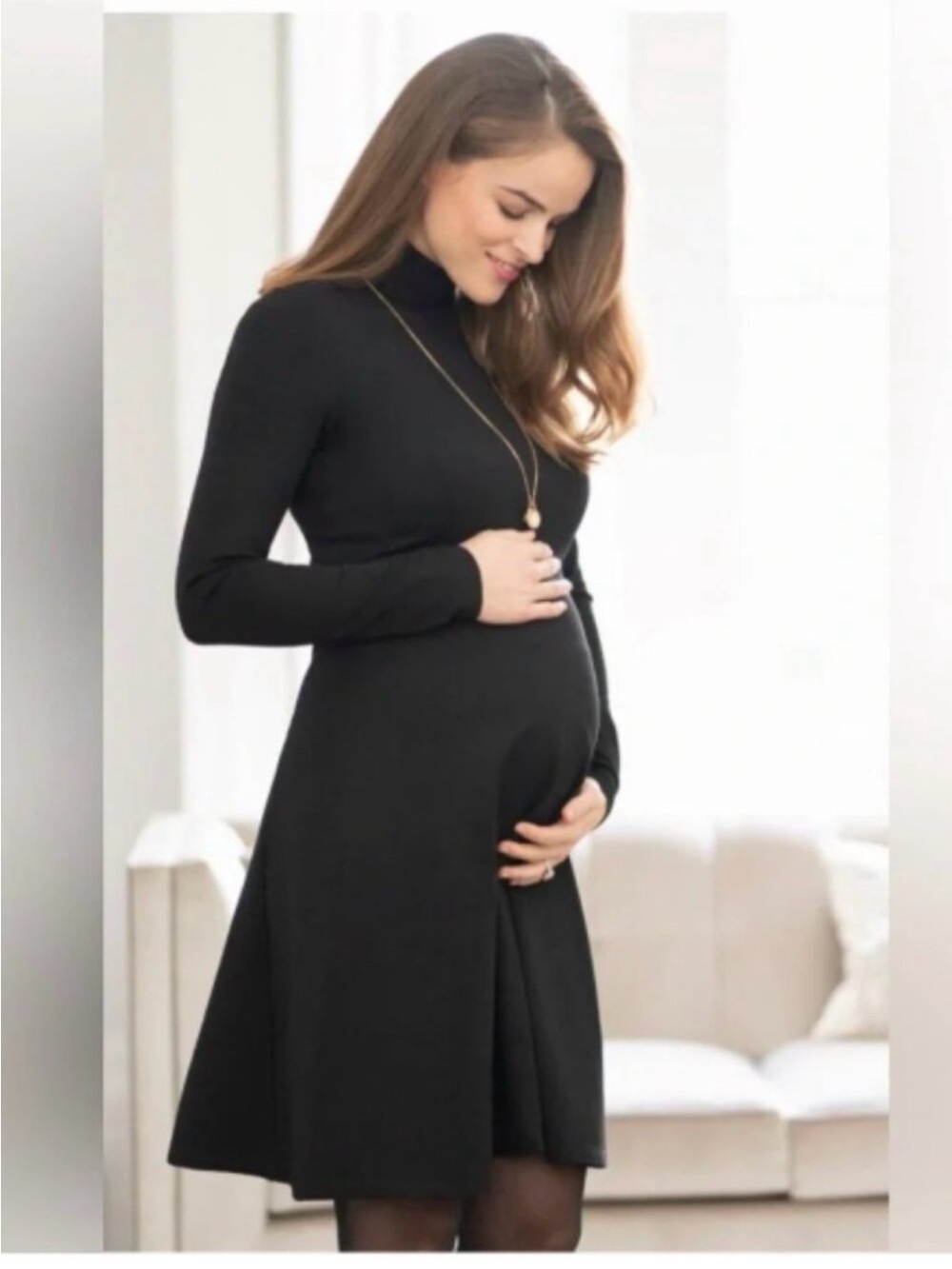 Seraphine Vanessa Kate Middleton Black Maternity Dress NWT US 12 UK 16 Classic